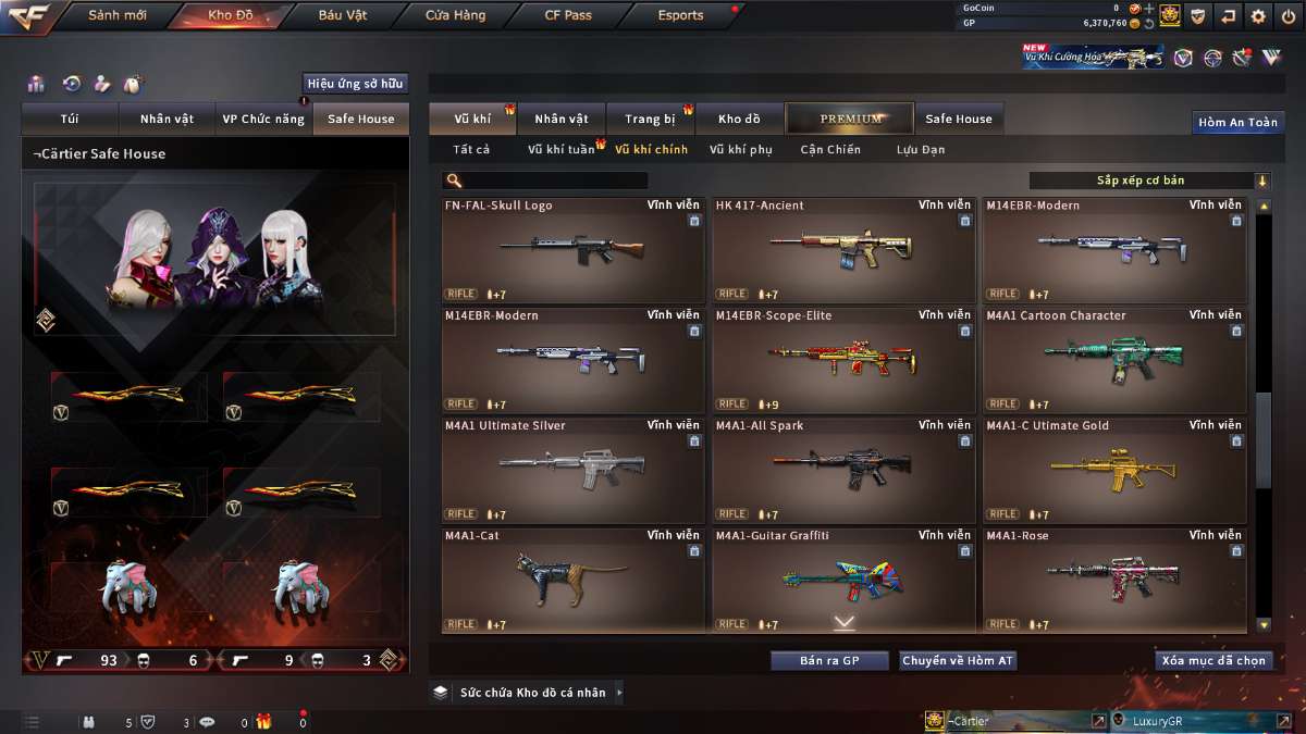 shop acc cf uy tin gia re